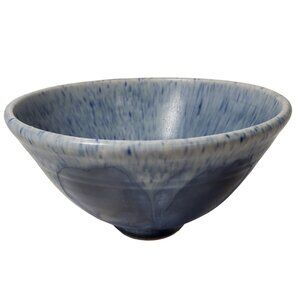 Hand Crafted Artist Signed Small 6" Blue Pottery Ceramic Bowl